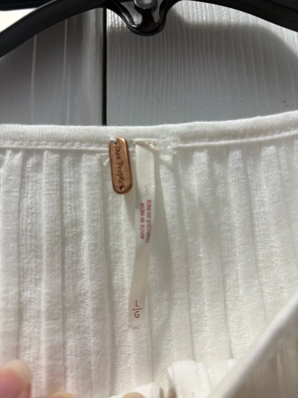 FREE PEOPLE Tilly Long Sleeve Ivory Size Large NWOT- Tag de-attached on one side